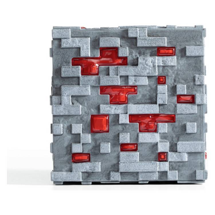 Minecraft Redstone Ore illuminating replica 10.2cm, imported from the UK