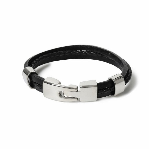 Uncommon Souls men's leather clasp bracelet (British brand)