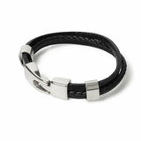 Uncommon Souls men's leather clasp bracelet (British brand)