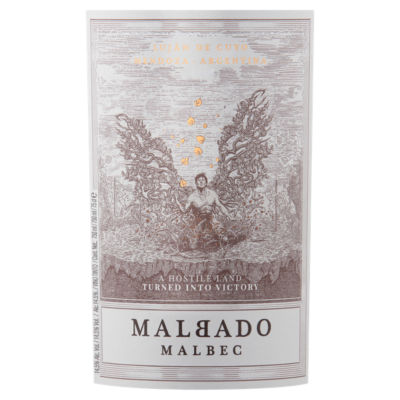 Malbado Malbec red wine 75cl, imported from the UK