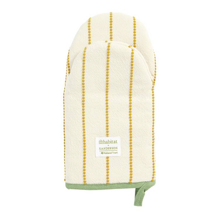 Habitat Sanderson National Trust oven glove, fully padded cotton, imported from the UK