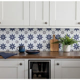 DC Fix Alia Blue self-adhesive wall tiles 150x150mm (British brand)