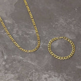 Uncommon Souls men's gold tone curb chain bracelet, UK version