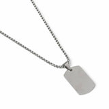 Uncommon Souls men's silver dog tag pendant necklace, imported from the UK