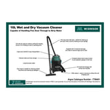 McGregor Wet and Dry Vacuum Cleaner 16L - British product