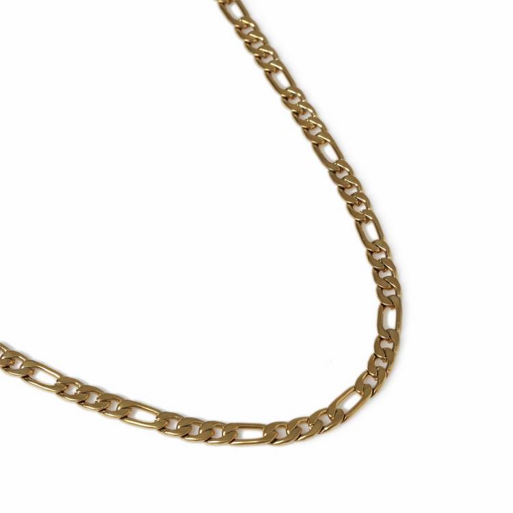 Uncommon Souls gold Figaro chain necklace 20in, imported from the UK