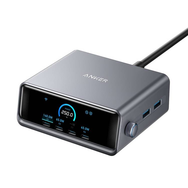 Anker Prime 250W 6-Port GaN Desktop Charger Black (British brand)