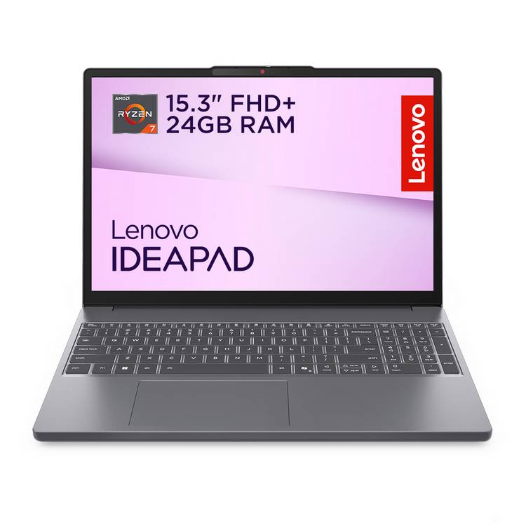 Lenovo Slim 3 laptop 15.3in grey, UK version