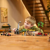 LEGO building toy Jurassic World Raptor and Titanosaurus Mission 582 pieces - British product