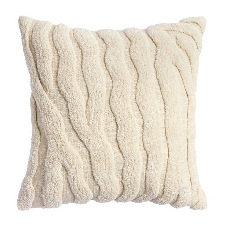 Habitat tufted waves cushion neutral 43x43cm - British product