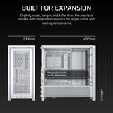 Corsair FRAME 4000D RS ARGB white mid-tower PC case - British product