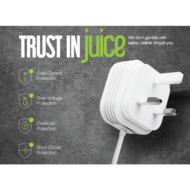 Juice 45W USB-C charger 1.5m cable - British product