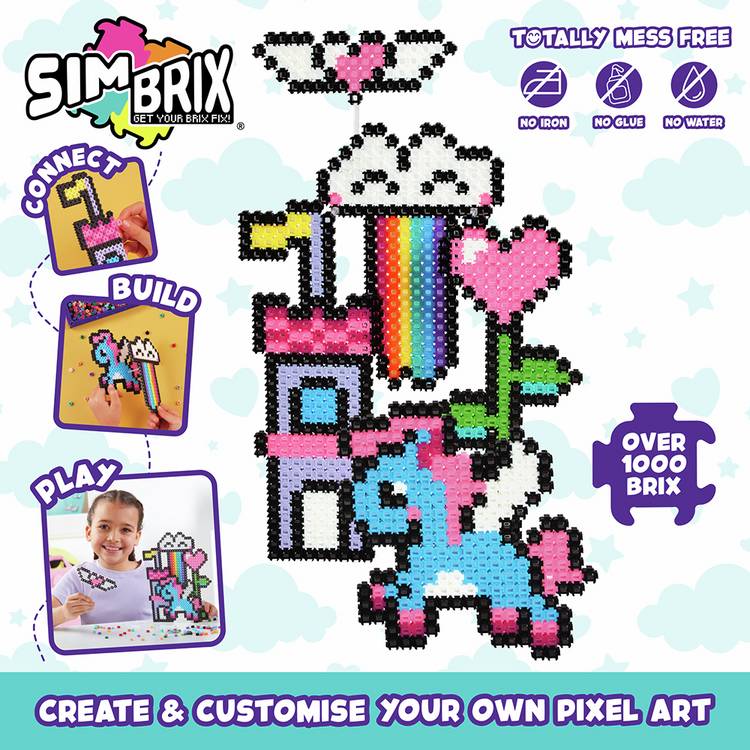 Simbrix Rainbow Palace craft set with 1000 pieces (British brand)