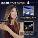 H2O Steam Styler Slim 2-in-1 hair straightener and curler, UK version