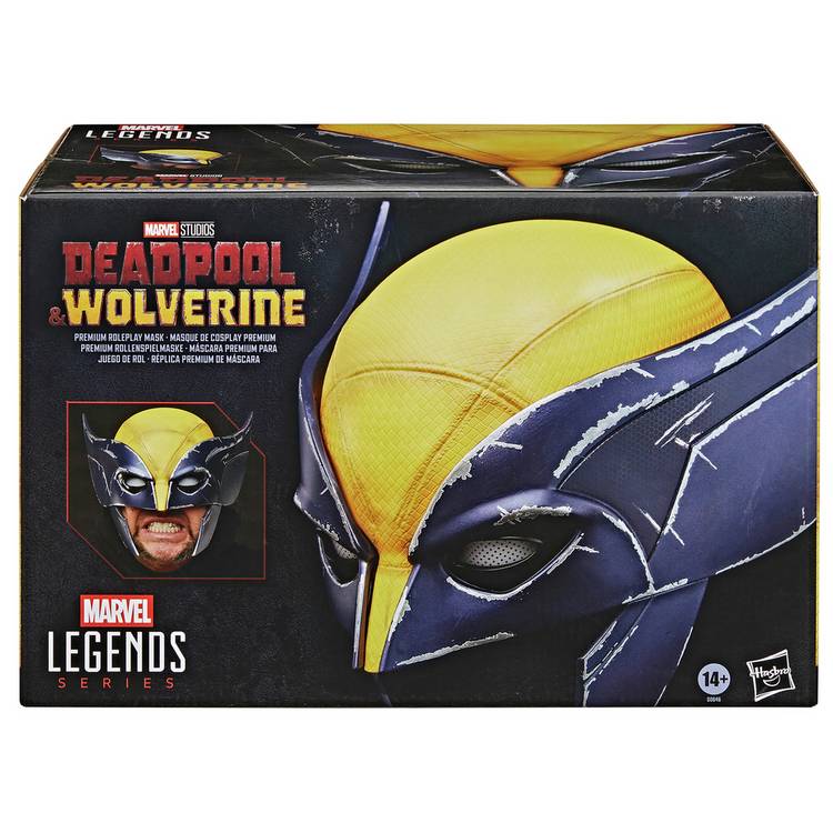 Marvel Legends Wolverine battle-damage roleplay mask, imported from the UK