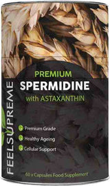 Superdrug Feel Supreme Premium Spermidine with Astaxanthin Dietary Supplement 60 Capsules- Buy online at McGrocer