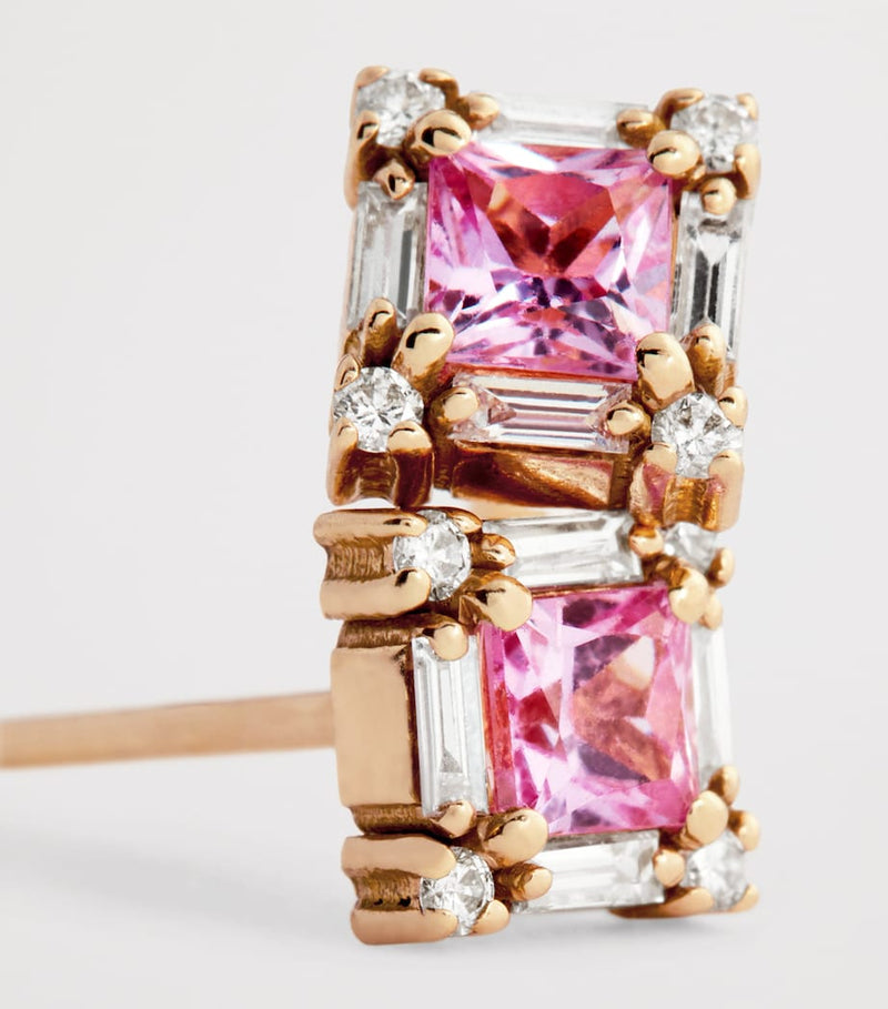 Suzanne Kalan mini princess stud earrings in rose gold - British product