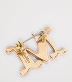 Max Mara embellished monogram brooch with crystals - British product