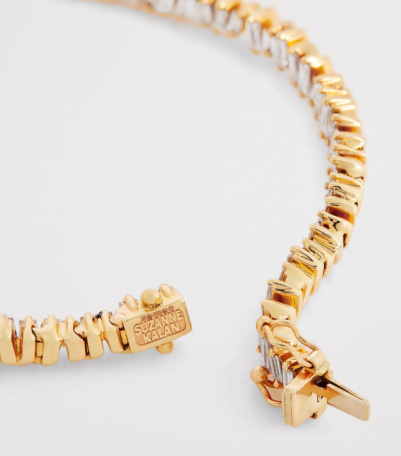 Suzanne Kalan rose gold diamond tennis bracelet - British product