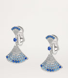 Bvlgari Divas Dream earrings in white gold with diamonds and sapphires - British product