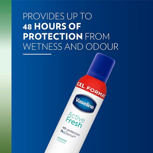 Vaseline Active Fresh antiperspirant aerosol spray 250ml (British brand)
