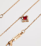 Suzanne Kalan rose gold ruby diamond mini princess pendant necklace (British brand)