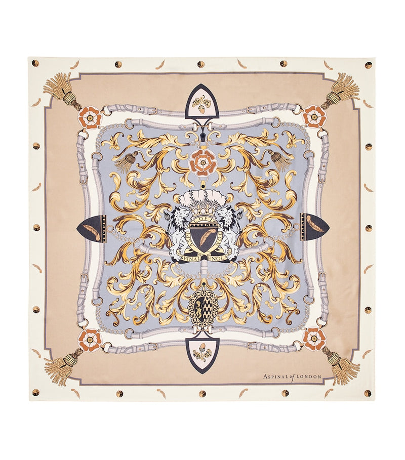 Aspinal of London silk signature scarf 90cm, UK version