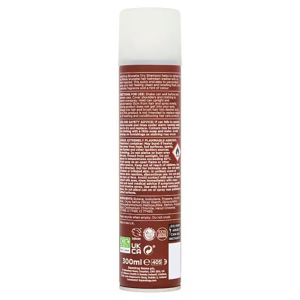 Superdrug Dry Shampoo Brunette 300ml (British brand)