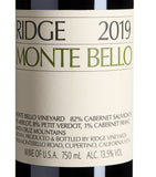 Ridge Monte Bello Cabernet Sauvignon 2019 red wine 75cl, imported from the UK