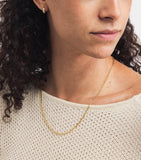 Jade Trau yellow gold rectangle chain necklace, UK version