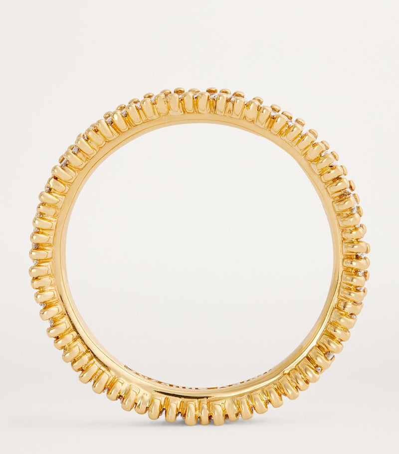Suzanne Kalan eternity ring 3mm yellow gold diamond - British product