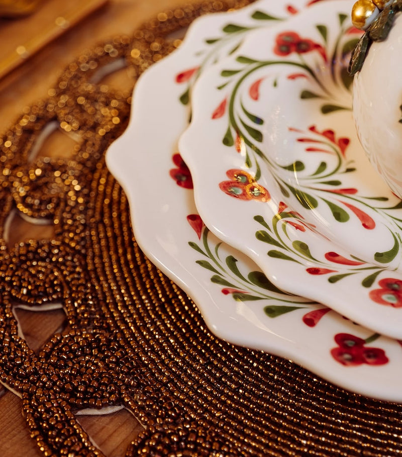Les Ottomans beaded placemat 40cm, UK version