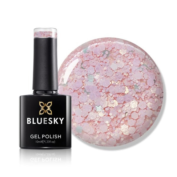 Bluesky light pink gel polish bottle - British product