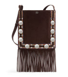 Valentino Garavani medium suede Nellcôte cross-body bag, imported from the UK