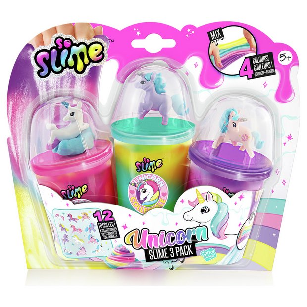 So Slime collectable unicorn slime pack 3 cups - British product