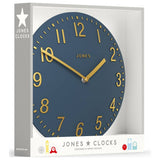 Jones Clocks navy blue wall clock 30cm, UK version