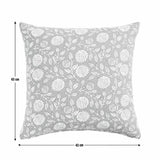 Argos Home woodblock floral cushion olive 43x43cm, imported from the UK