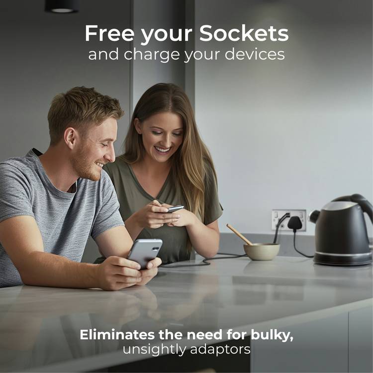 BG 13A double socket with USB-A USB-C - British product
