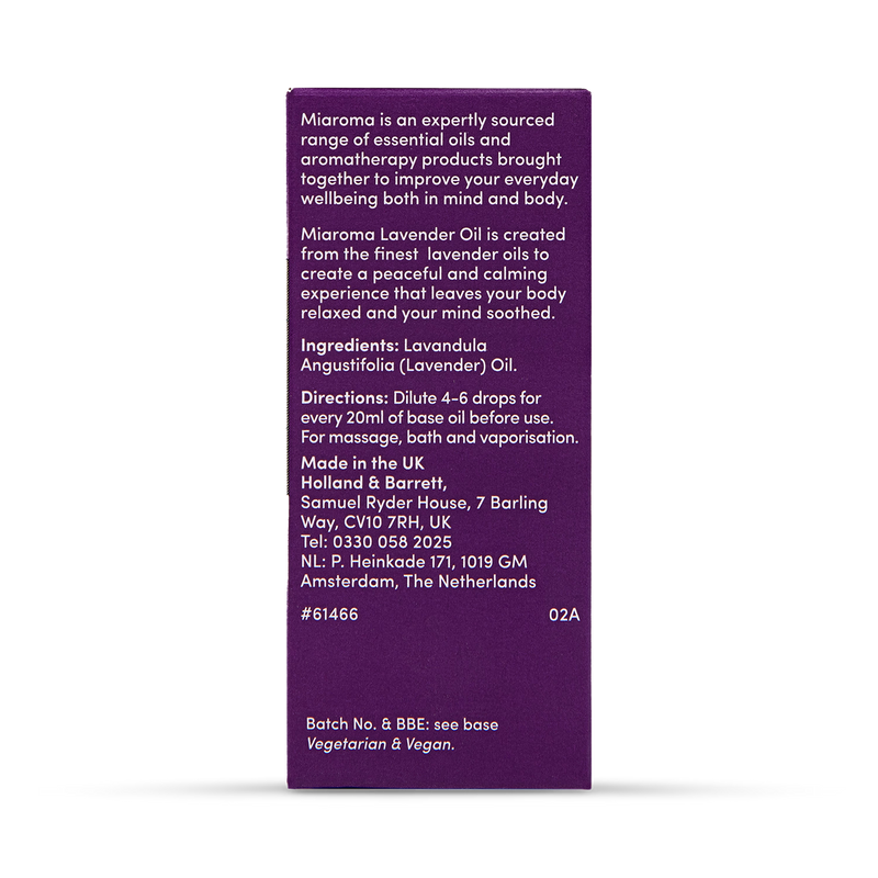 Miaroma lavender pure essential oil 10ml, UK version
