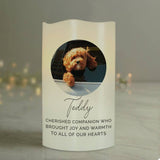 Personalised photo upload LED candle in wax coating - British product