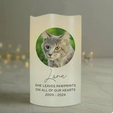 Personalised photo upload LED candle in wax coating - British product