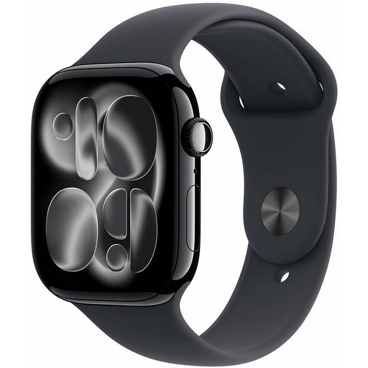 Apple Watch Series 11 46mm Jet Black Sport Band, UK version