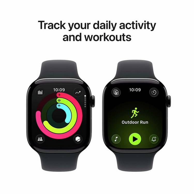 Apple Watch Series 11 46mm Jet Black Sport Band, UK version