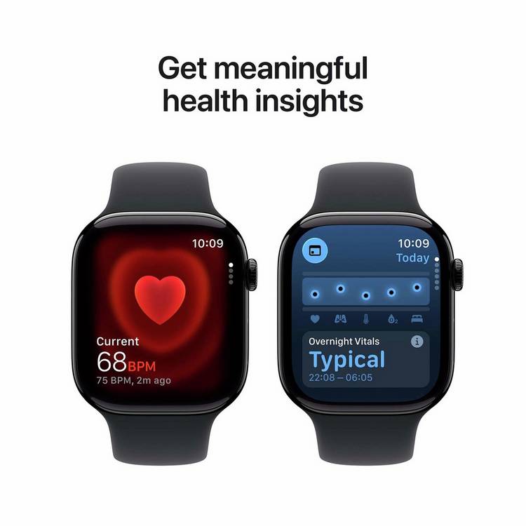 Apple Watch Series 11 46mm Jet Black Sport Band, UK version