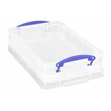 Really Useful 4L clear plastic storage boxes set of 4, UK version