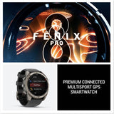 Garmin Fenix 8 Pro 51mm sports smart watch in Graphite/Black, UK version