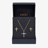 Argos Inicio 14K Gold Plated Cubic Zirconia Opal Cross Jewellery Set- Buy online at McGrocer