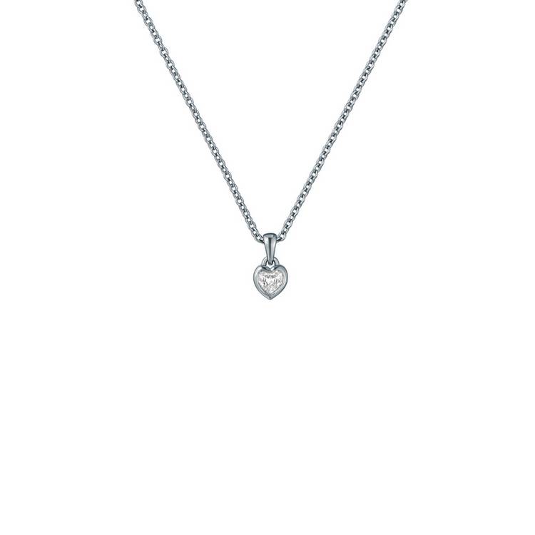 Ted Baker silver tone crystal heart pendant necklace, UK version