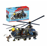 Playmobil rescue aircraft toy helicopter with figures (British brand)