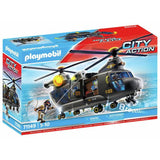 Playmobil rescue aircraft toy helicopter with figures (British brand)